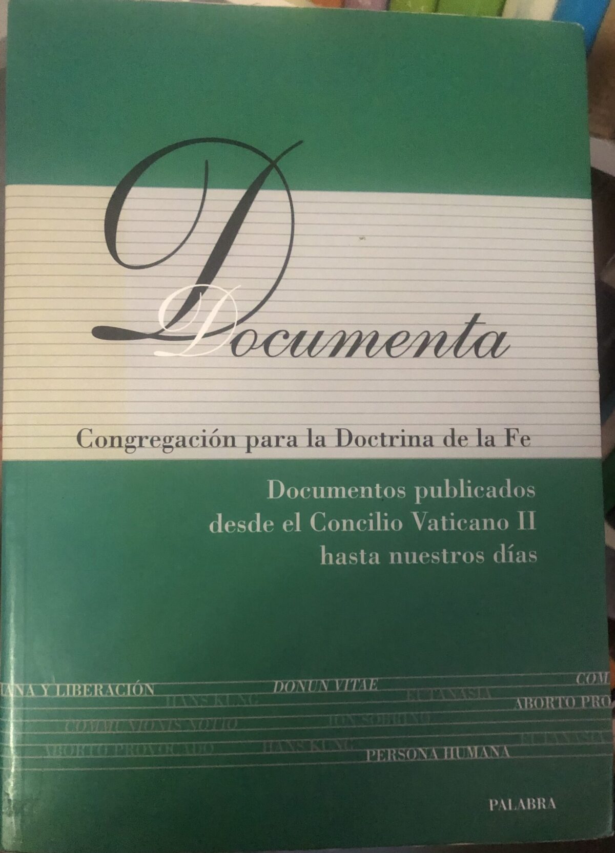 Documenta Congregación Para la Doctrina de la Fe - Imagem 1