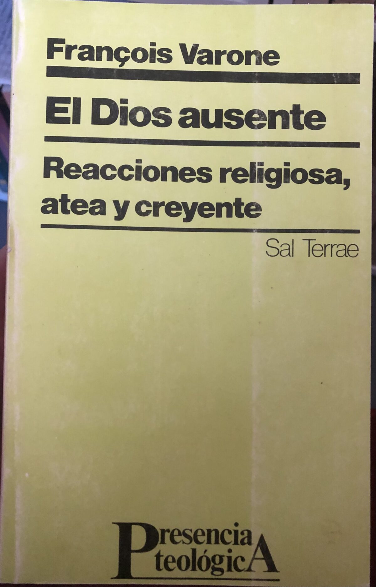 El Dios ausente. Reacciones religiosa, atea y creyente. - Imagem 1